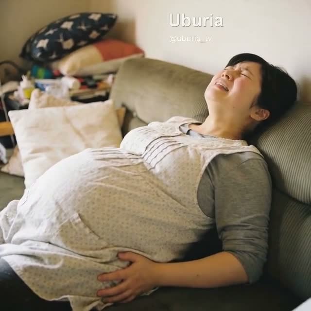 ぽっちゃり妻の自宅出産。息づかいまでリアルに
