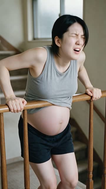 階段の途中で動けない...