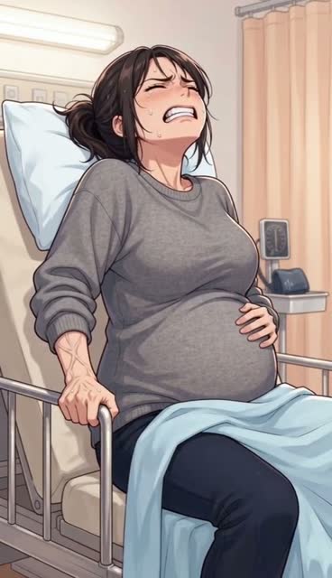 診察室のベッドで波が強くなってきた