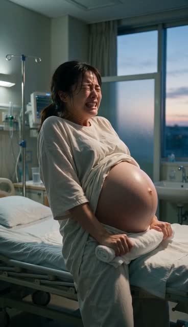大きなお腹を抱えて息を詰めていきむ若妻…わかる人にはわかる。
